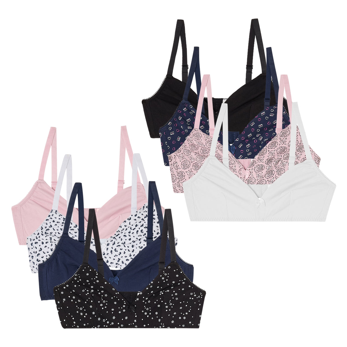 Ladies Cotton Stretch Non-Padded Triangle Bra 1 Ladies Cotton Stretch Non-Padded Triangle Bra