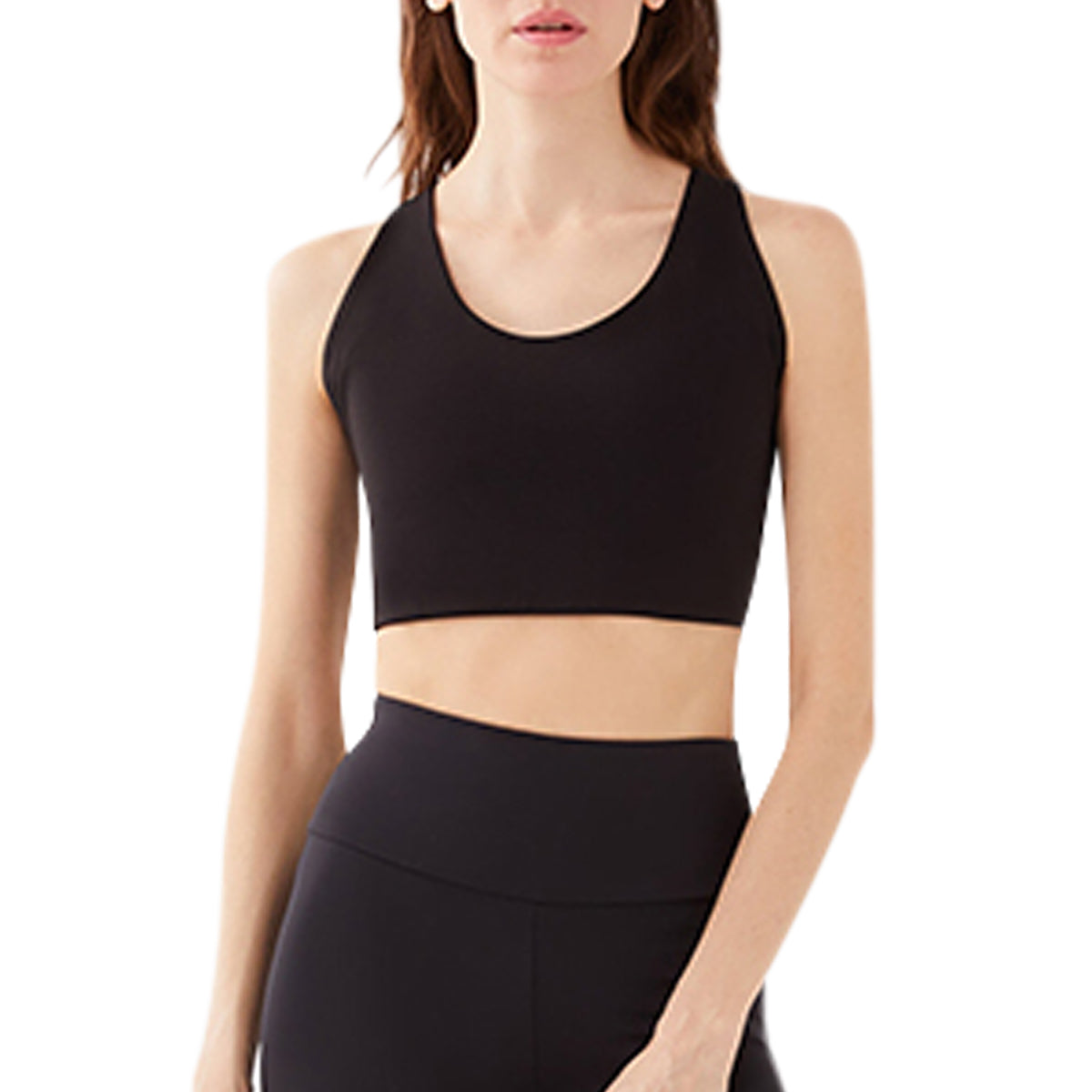 Ladies Solid Crew Neck Underwired Sports Bra 1 Ladies Solid Crew Neck Underwired Sports Bra