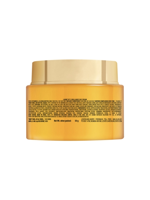 Lakme 9 to 5 Vitamin C+ Day Cream with Vitamin C, E & Shea Butter - 50 g 3 Lakme 9 to 5 Vitamin C+ Day Cream with Vitamin C, E & Shea Butter - 50 g