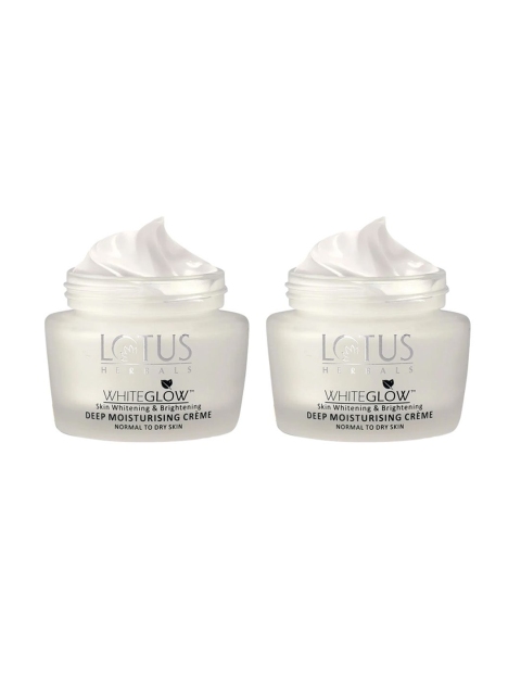 Lotus Herbals Whiteglow Set Of 2 Skin Whitening & Brightening Moisturizing Cream -60gEach