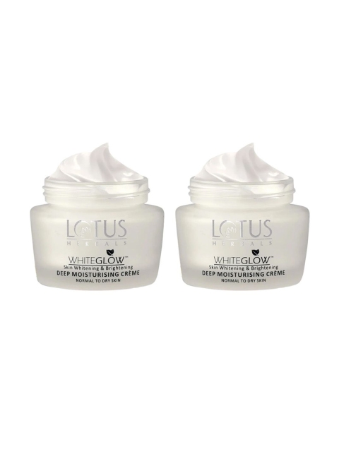 Lotus Herbals Whiteglow Set of 2 Skin Whitening SPF20 Deep Moisturising Cream - 40 g each