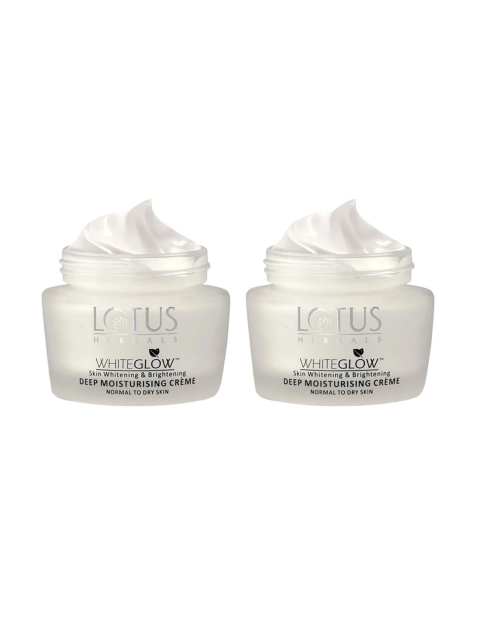 Lotus Herbals Whiteglow Set of 2 Skin Whitening SPF20 Deep Moisturising Cream - 60 g each