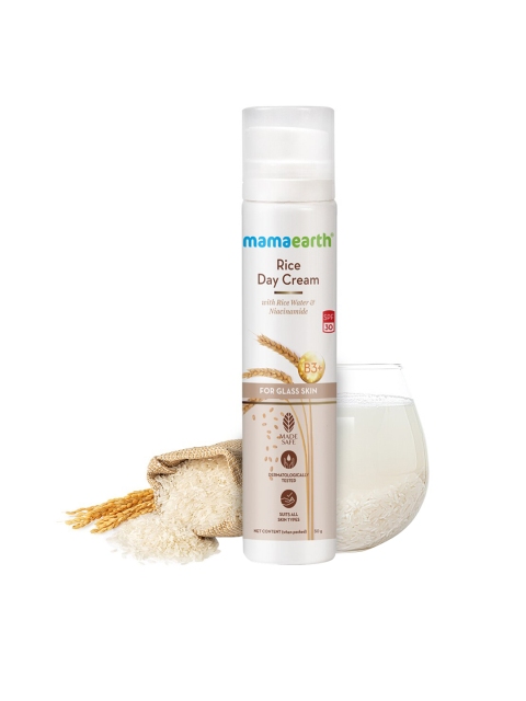 Mamaearth Rice SPF 30 Day Cream with Rice Water & Niacinamide for Glass Skin - 50 g 2 Mamaearth Rice SPF 30 Day Cream with Rice Water & Niacinamide for Glass Skin - 50 g