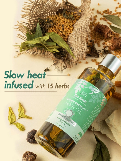 Nat Habit TriLeaf Summer Dasabuti Hair Oil for Hair Fall Control & Growth - 200ml 4 Nat Habit TriLeaf Summer Dasabuti Hair Oil for Hair Fall Control & Growth - 200ml