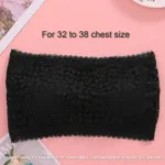 Padded Push Up Lace Tube Strapless Bra For Women Free Size bra (One Piece) Black