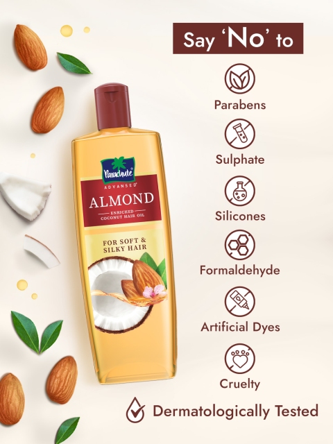 Parachute Advanced Almond Enriched Coconut Hair Oil with Vitamin E - 300 ml 6 Parachute Advanced Almond Enriched Coconut Hair Oil with Vitamin E - 300 ml