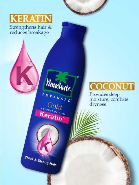 Parachute Advansed Gold Keratin Coconut Hair Oil for Thick & Smooth Hair - 300 ml 4 Parachute Advansed Gold Keratin Coconut Hair Oil for Thick & Smooth Hair - 300 ml