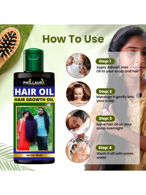 Phillauri Adivasi Hair Oil For Hair Growth Hair Fall Control - 100ml 6 Phillauri Adivasi Hair Oil For Hair Growth Hair Fall Control - 100ml