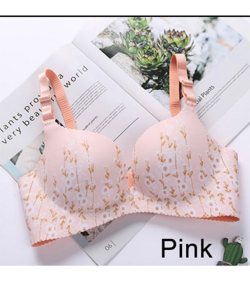 Premium Floral Push Up Seamless Printed Bra for Women - Bra Pink 2 Premium Floral Push Up Seamless Printed Bra for Women - Bra Pink