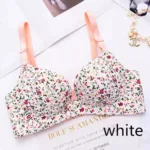 Premium Floral Push Up Seamless Printed Bra for Women - Bra White