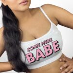 Printed Womens Soft White Soft Bra