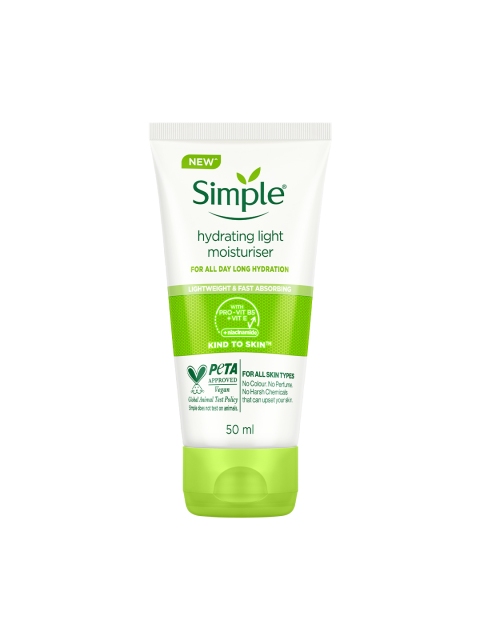 Simple Hydrating Light Moisturiser with Pro-Vitamin B5 & E for 12Hr Hydration - 50 ml 2 Simple Hydrating Light Moisturiser with Pro-Vitamin B5 & E for 12Hr Hydration - 50 ml