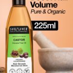 Soulflower Cold Pressed 100% Pure Castor Oil for Hair and Skin 225ml