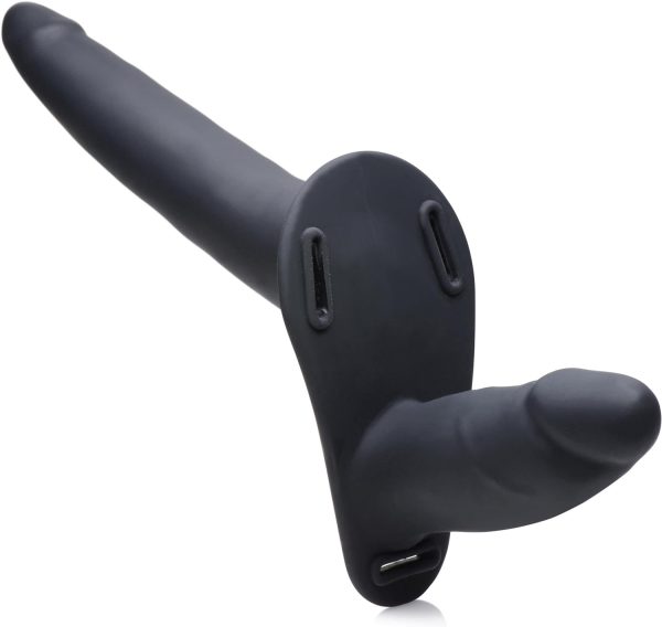 Strap U 28X Power Pegger Beginner Black Double Dildo Vibrating Penetration with Harness & Remote Control for Women,, Men, & Couples, Adjustable... 2 Strap U 28X Power Pegger Beginner Black Double Dildo Vibrating Penetration with Harness & Remote Control for Women,, Men, & Couples, Adjustable...