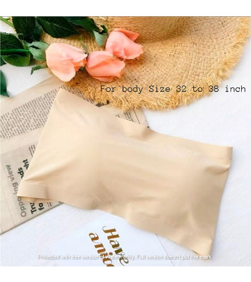 Strapless Padded Tube Silk Foam Bra For Women One Piece Bra Cream 2 Strapless Padded Tube Silk Foam Bra For Women One Piece Bra Cream