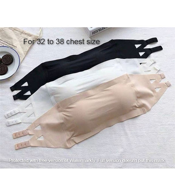 Strapless Padded Tube Silk Foam Bra For Women One Piece Bra Multicolor 1 Strapless Padded Tube Silk Foam Bra For Women One Piece Bra Multicolor