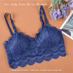 Stylish Comfortable Lace Padded Bra for Women Blue
