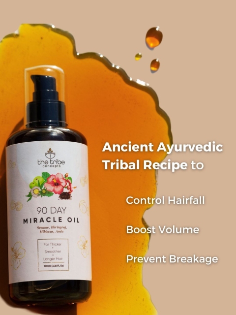 The Tribe Concepts 90 Day Miracle Hair Oil With Bhringraj For Longer Hair - 100 ml 2 The Tribe Concepts 90 Day Miracle Hair Oil With Bhringraj For Longer Hair - 100 ml