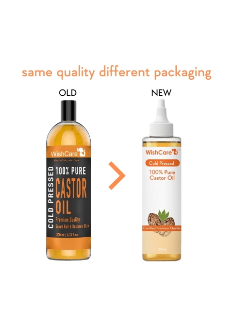 WishCare Coldpressed Castor Oil for Hair & Skin 200 ml 2 WishCare Coldpressed Castor Oil for Hair & Skin 200 ml