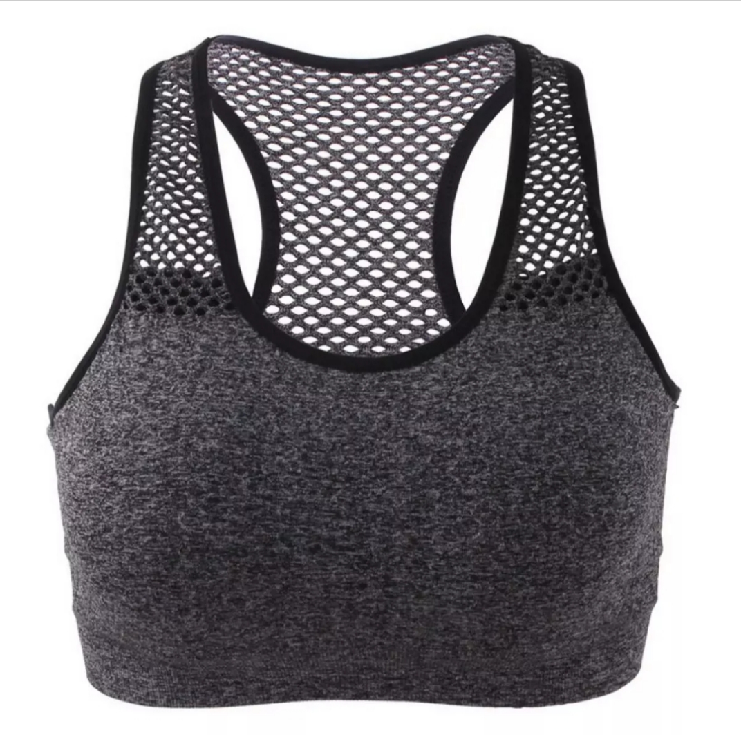 Women Bra Yoga Bra Mesh Hollow Out Breathable Fitness Shockproof Quick drying on the back For Running Gym Push Up Air Bra Grey 1 Women Bra Yoga Bra Mesh Hollow Out Breathable Fitness Shockproof Quick drying on the back For Running Gym Push Up Air Bra Grey