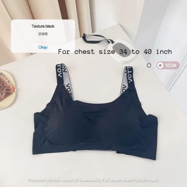 Women Sports Push Up Bra for Gym Fitness Exercises and regular use-One Piece Lake Water Black