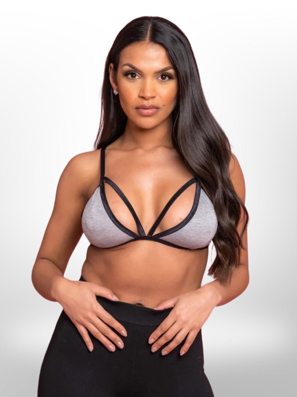 Womens Three Quarters Unpadded Bralette. 1 Womens Three Quarters Unpadded Bralette.