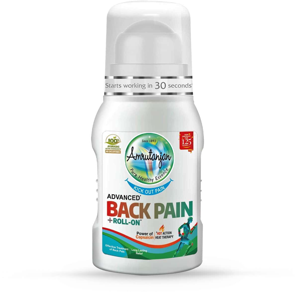 Amrutanjan Advanced Back Pain Roll-On Bottle Of 50 Ml 1 Amrutanjan Advanced Back Pain Roll-On Bottle Of 50 Ml