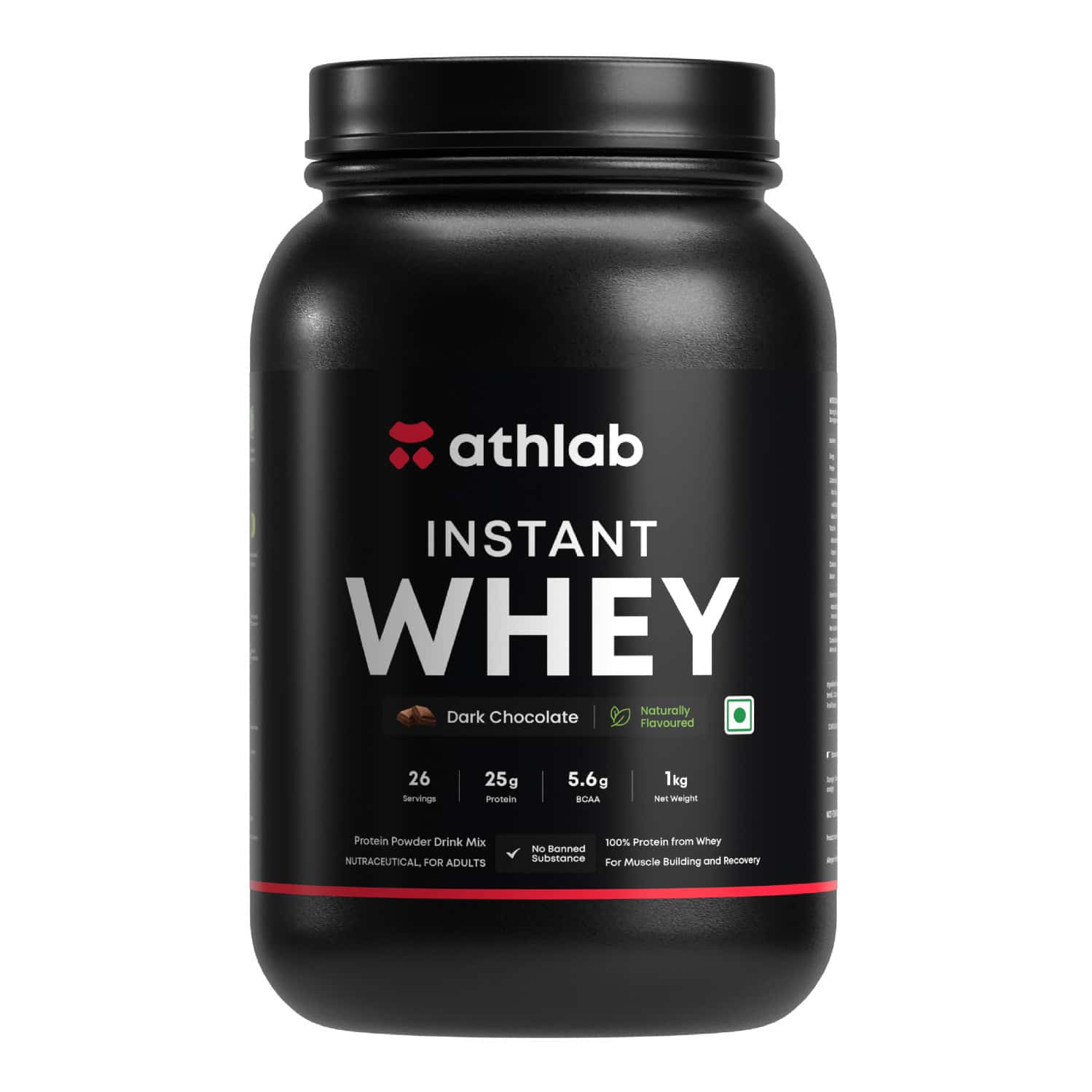 Athlab Instant Whey Protein | 25g Protein | No Preservatives | Dark Chocolate | 1 Kg 1 Athlab Instant Whey Protein | 25g Protein | No Preservatives | Dark Chocolate | 1 Kg