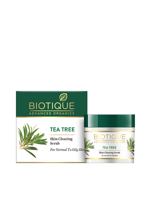 Biotique Unisex Advanced Organics Tea Tree Skin Clearing Face Scrub 50 g 2 Biotique Unisex Advanced Organics Tea Tree Skin Clearing Face Scrub 50 g