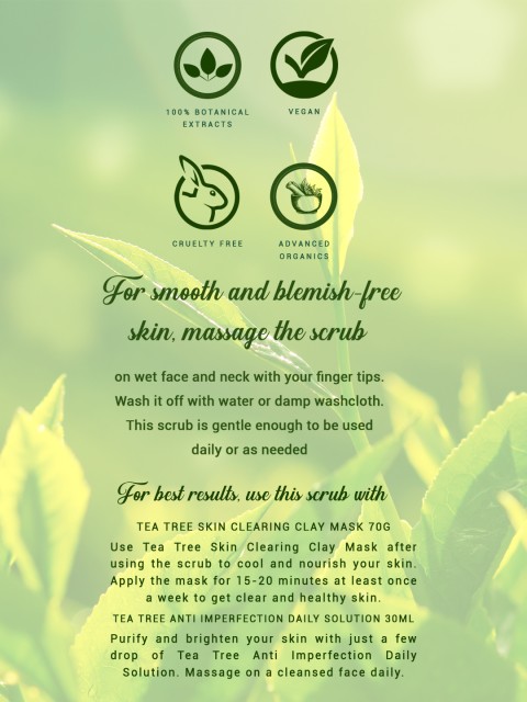 Biotique Unisex Advanced Organics Tea Tree Skin Clearing Face Scrub 50 g 5 Biotique Unisex Advanced Organics Tea Tree Skin Clearing Face Scrub 50 g