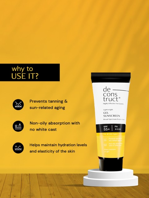 Buy Deconstruct Lightweight Gel Sunscreen SPF 55+ PA+++ 50g - - Personal Care for Unisex 5 Buy Deconstruct Lightweight Gel Sunscreen SPF 55+ PA+++ 50g - - Personal Care for Unisex
