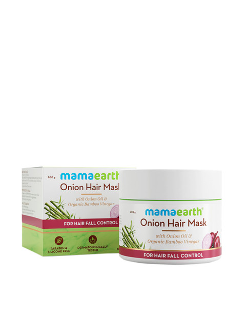 Buy Mamaearth Onion Oil & Organic Bamboo Vinegar Sustainable Mask For Dry & Frizzy Hair 200 Ml - - Personal Care for Unisex