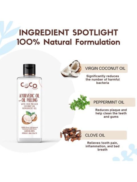 Coco Crush Ayurvedic Coconut Oil For Oil Pulling with Copper Tongue Cleaner-100ml 5 Coco Crush Ayurvedic Coconut Oil For Oil Pulling with Copper Tongue Cleaner-100ml
