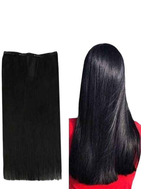 D-Divine 5 Clip-In Straight Locks Hair Extension 60.96 cm - Black 2 D-Divine 5 Clip-In Straight Locks Hair Extension 60.96 cm - Black