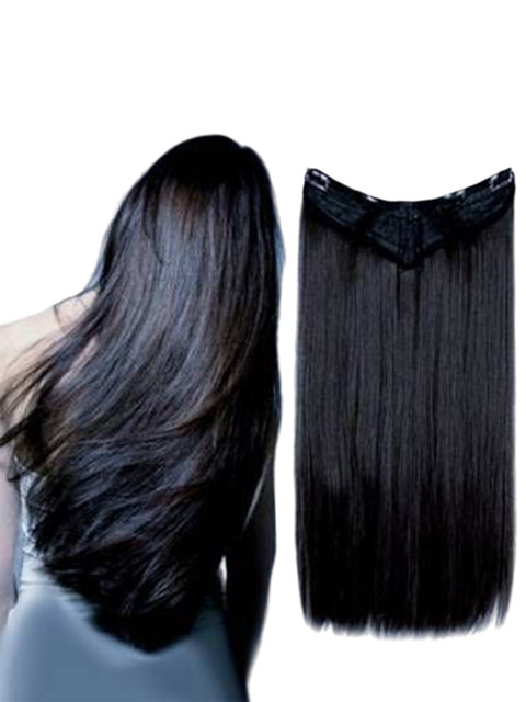D-Divine 5 Clip-In Straight Locks Hair Extension 60.96 cm - Black