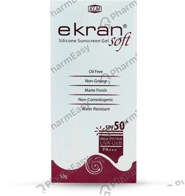 Ekran Soft Spf 50 Plus Tube Of 50gm Silicone Sunscreen Gel