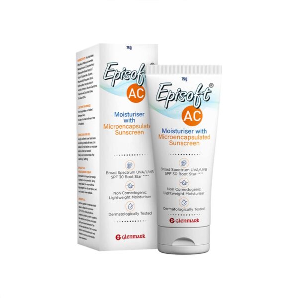 Episoft Ac Moisturizer | With Microencapsulated Suncreen | Spf 30 | 75 Gm
