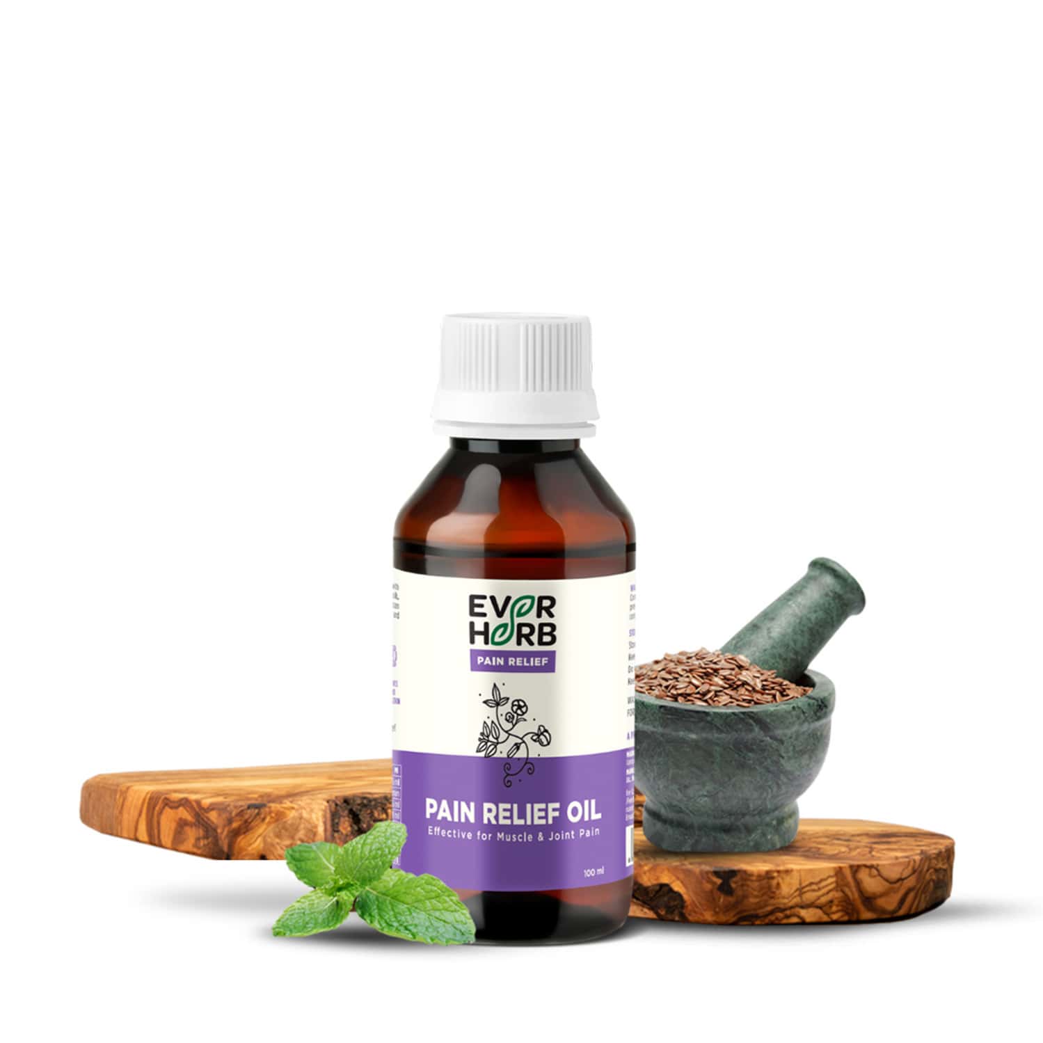 Everherb (By Pharmeasy) Pain Relief Oil - Blend Of 8 Powerful Herbal Ingredients - 100 Ml 1 Everherb (By Pharmeasy) Pain Relief Oil - Blend Of 8 Powerful Herbal Ingredients - 100 Ml