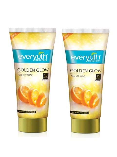 everyuth Naturals Set Of 2 Advanced Golden Glow Peel-off Mask With 24K Gold - 100g Each