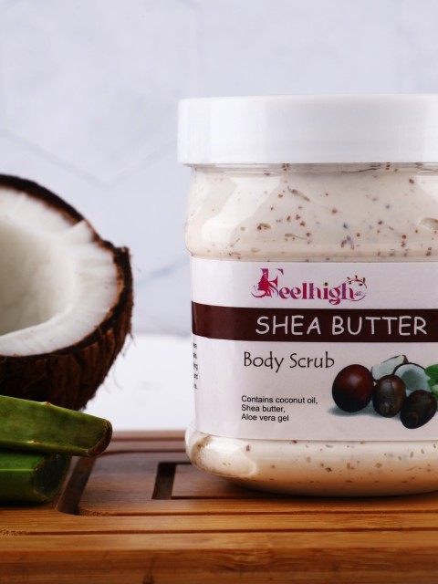 FEELHIGH Shea Butter Face & Body Scrub with Coconut Oil - 500 ml 5 FEELHIGH Shea Butter Face & Body Scrub with Coconut Oil - 500 ml