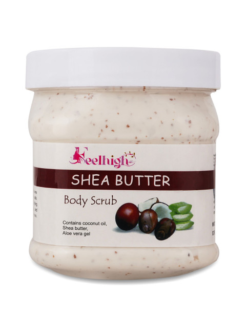 FEELHIGH Shea Butter Face & Body Scrub with Coconut Oil - 500 ml