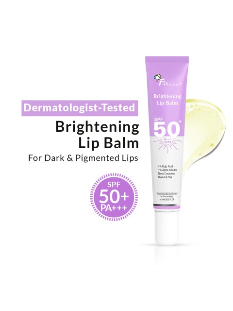 FIXDERMA 4% Kojic Acid SPF 50+PA+++ Brightening LipBalm With 1%Alpha Arbutin 15ml - Purple