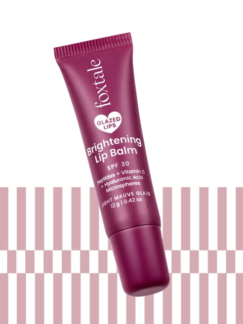 FoxTale SPF 30 Brightening Lip Balm with Peptides & Vit C- Light Mauve Glaze-12g