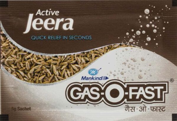 Gas-O-Fast Active Jeera Antacid Sachet Of 5 G