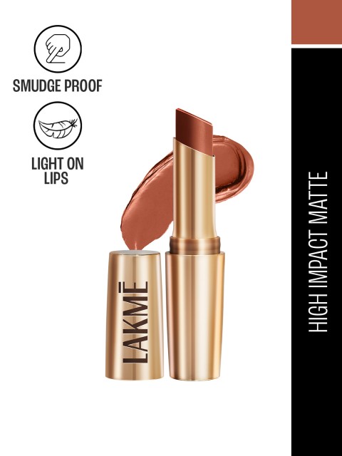 Lakme 9to5 Powerplay Lasts 16hrs Priming Matte Lipstick - Caramel Latte, 3.6g 2 Lakme 9to5 Powerplay Lasts 16hrs Priming Matte Lipstick - Caramel Latte, 3.6g