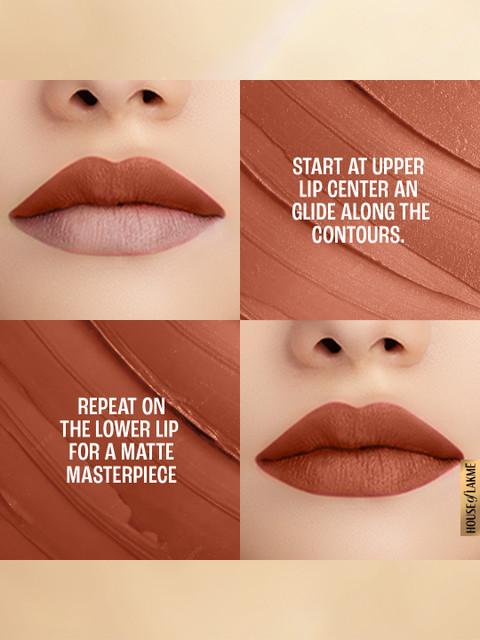 Lakme 9to5 Powerplay Lasts 16hrs Priming Matte Lipstick - Caramel Latte, 3.6g 6 Lakme 9to5 Powerplay Lasts 16hrs Priming Matte Lipstick - Caramel Latte, 3.6g