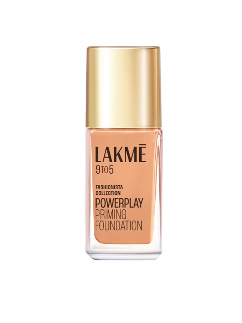 Lakme 9to5 Powerplay Priming Foundation, Built in Primer, SPF 20, Warm Beige, 25 ml