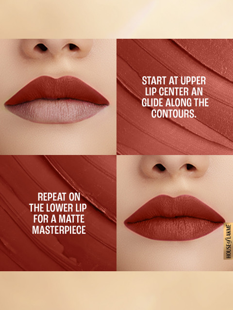 Lakme 9to5 Powerplay Priming Lasts 16hrs Matte Lipstick - Red Rust, 3.6g 6 Lakme 9to5 Powerplay Priming Lasts 16hrs Matte Lipstick - Red Rust, 3.6g