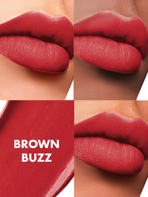 Lakme Cushion Matte Long Lasting Lipstick with French Rose Oil - Brown Buzz 3 Lakme Cushion Matte Long Lasting Lipstick with French Rose Oil - Brown Buzz