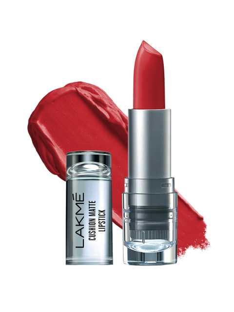 Lakme Cushion Matte Long Lasting Lipstick with French Rose Oil - Brown Buzz